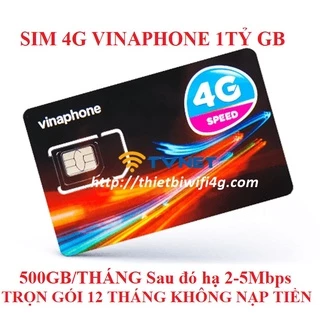 Sim 4G Vinaphone Max DATA Miễn phí 12 tháng. Gói U1500 12T, 12VD149, 12VD89, 12Fhappy, 12D500 giá rẻ