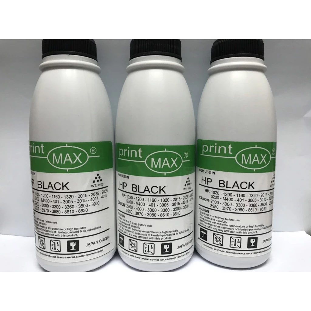 Mực nạp - mực bơm máy in - Loại đậm và siêu nét cho Ca 2900,3300,3050....Hp 400,2035,2055,402,401,5200... (Chai xanh)