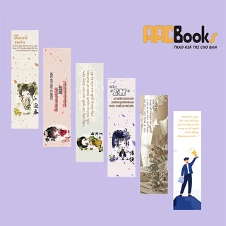 Combo 6 bookmark kẹp sách Bizbooks hình Chibi Kute, tặng kèm câu nói của những người nổi tiếng