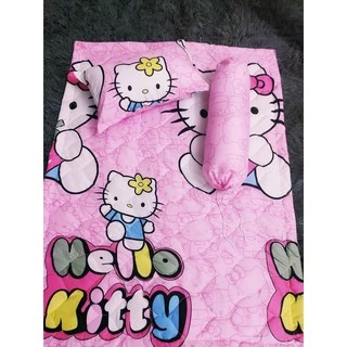 Bộ 5 món chăn, gối ôm, gối nằm (vỏ + ruột) cho bé đi học mẫu HELLO KITTY, Có bán lẻ gối ôm, chăn, gối nằm, vỏ gối trẻ em