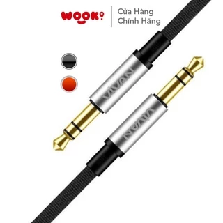 Dây Cáp Âm Thanh AUX Wook AUX01 Cổng Kết Nối 3.5mm Dài 100cm kết nối điện thoại, laptop, máy tính bảng