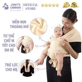 Địu Vải Jumy's Đa Năng Chất Cotton Thoáng Mát Mềm Mịn, Địu Em Bé Sơ Sinh Đến 18 Tháng Tuổi