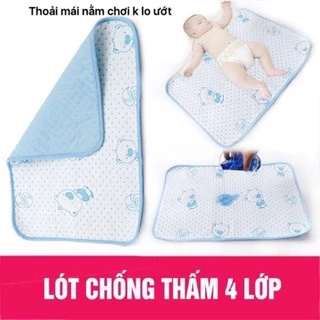 Miếng Lót Chống Thấm 4 Lớp Cho Bé 50×70cm