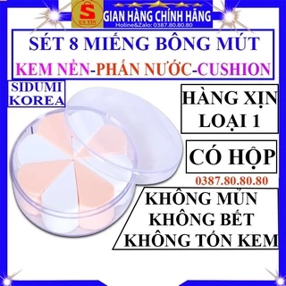 Set 20 Miếng bông mút trang điểm chính hãng Sidumi hàn quốc đánh tán kem nền phấn nước cushion bb cc cream tròn tam giác