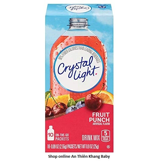 Hộp bột trái cây Crystal light Fruit punch dành cho người ăn kiêng