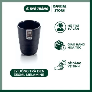 Ly uống trà màu đen cao cấp CV208 - 350ml - kích thước 10.7x8.2cm