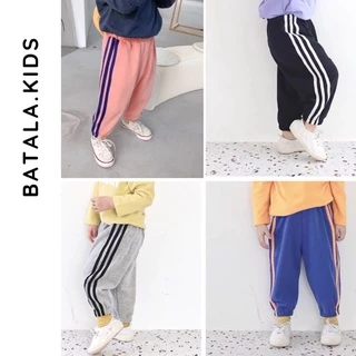 Quần nỉ bé trai bé gái Batala kids, jogger nỉ SỌC DỌC siêu ấm và thoải mái vận động cho bé từ 10-24kg