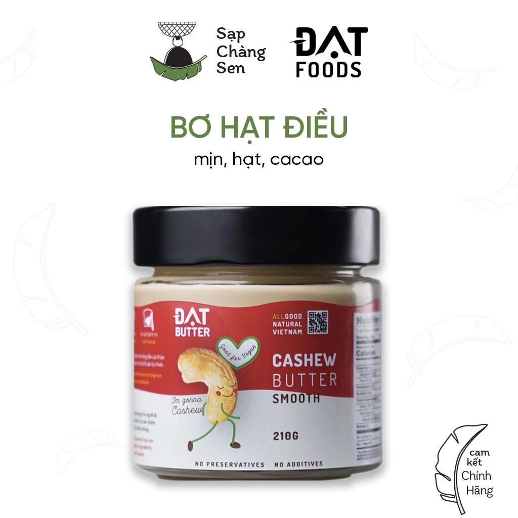 Bơ hạt điều (Đạt Foods) - 210g | mịn, hạt