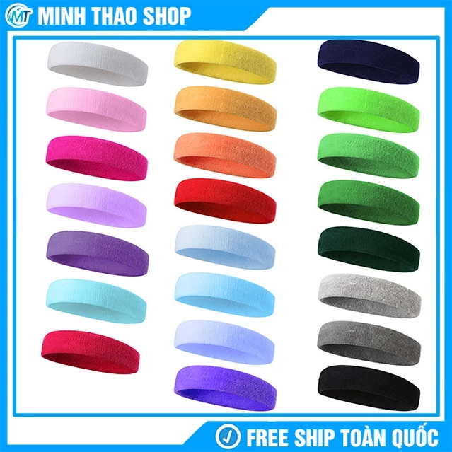 Băng Đô Thể Thao Quấn Trán Headband Thiết Kế Nhẹ Tay, Siêu Bền Thấm Hút Mồ Hôi Tốt, Hợp Thời Trang