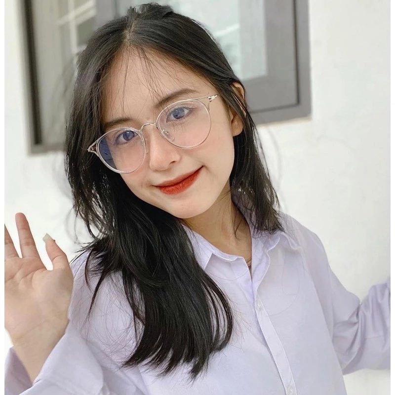 [Rẻ Vô Địch] Gọng kính cận nữ Jolie Eyewearmắt mèo kim loại thiết kế phong cách màu sắc thời trang 90029