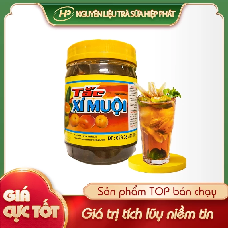 Tắc xí muội TẤN LỘC - [GIẢI NHIỆT] - 900gr - SP000670 - Nguyên liệu pha chế trà sữa HIỆP PHÁT