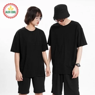 Áo phông nam , áo thun nam tay lỡ chất thun cotton co giãn 4 chiều hình trơn mới alex cool