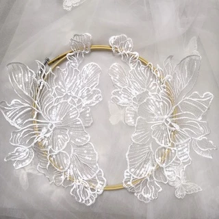 1 psc ren đính handmake diy wedding dress ren patch