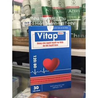 Viên uống VITAP- Hỗ trợ tăng huyết áp cho người huyết áp thấp