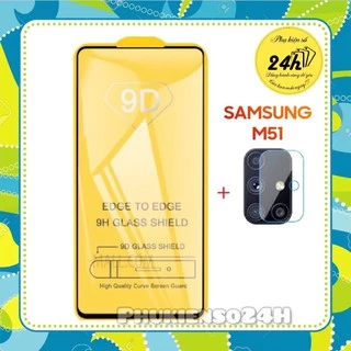 Samsung M51 - M52 Combo Kính Cường Lực Full Màn Hình M51 - M52 + Dán bảo vệ camera cho Samsung M51 - M52