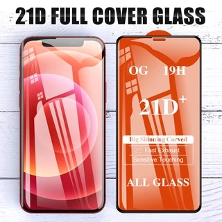 Kính Cường Lực 21D Bảo Vệ Toàn Màn Hình Cho iPhone 14 13 12 11 Pro Max X XS Max XR 6 6S 7 8 Plus SE 2020