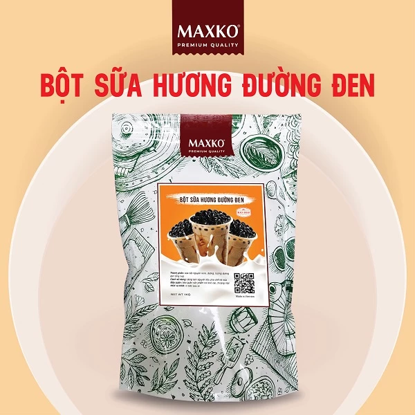 Bột Sữa Hương ĐƯỜNG ĐEN dùng pha chế trà sữa, túi 1KG