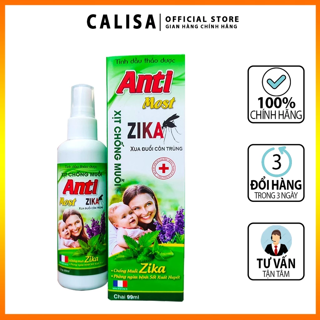 Xịt chống muỗi ANTI MOST ZIKA, xua đuổi côn trùng, tránh muỗi đốt cho bé yêu- chai 99ml [CHÍNH HÃNG] _MINH QUÂN2