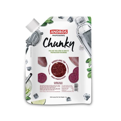 Mứt/ Sauce/ Sốt Trái Cây Andros Chunky Khoai Lang Tím 1kg