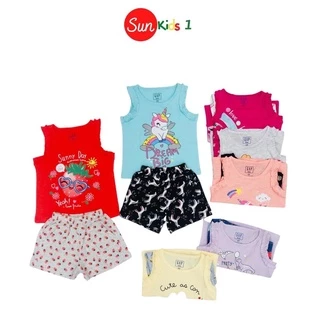 Đồ bộ bé gái size 1-7 tuổi, đồ cho bé gái chất cotton, có nhiều màu, size 1-7 tuổi - SUNKIDS1