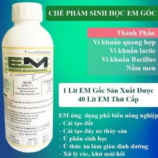 [SRMAR4574-Giảm 50% tối đa 20K đơn từ 0Đ]Chế phẩm sinh học EM Gốc Dùng Trong Thủy Sản Nông Nghiệp Chai 1 Lit