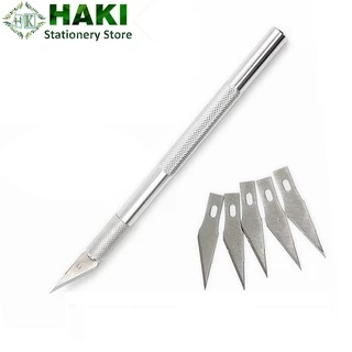 Dao cắt washi tape HAKI tỉa sticker dụng cụ dán bullet journal tiện lợi kèm 6 lưỡi dao