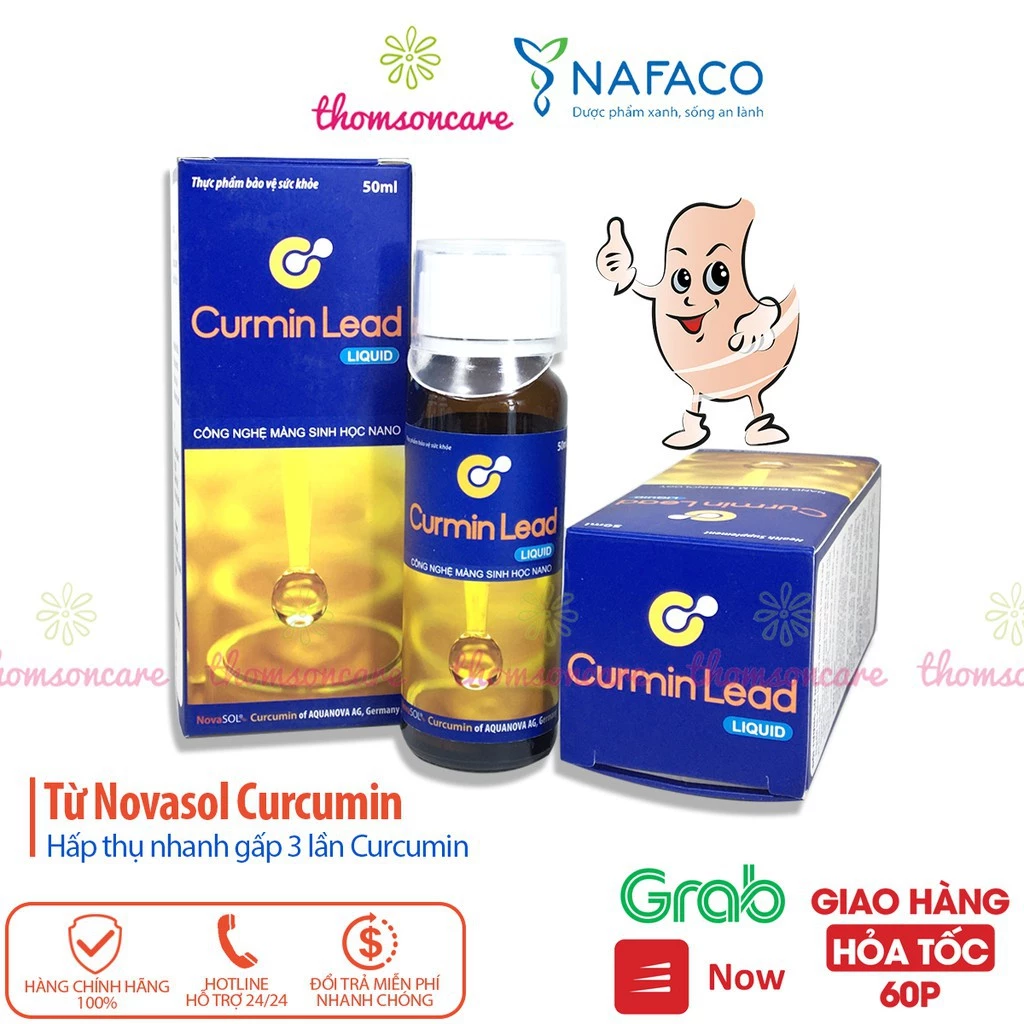 Siro Curmin Lead dạng nước - Hỗ trợ cho người bị dạ dày, đẹp da - từ nghệ Novasol Curcumin