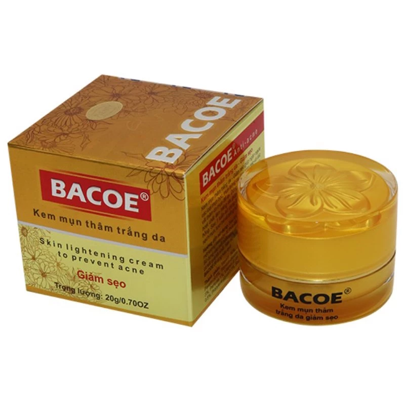 Bacoe kem ngừa mụn trắng da 20g