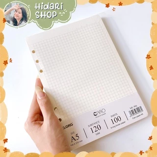 Ruột Sổ Còng - Giấy Refill Klong - Dot Grid / Caro size A4 A5 B5 - Hidari