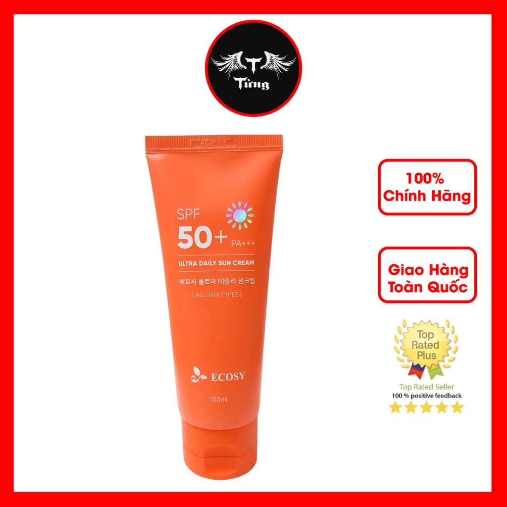 Kem Chống Nắng ECOSY Ultra Daily Sun Cream Nâng Tone Kiềm Dầu Không Trôi 100ml HÀN QUỐC