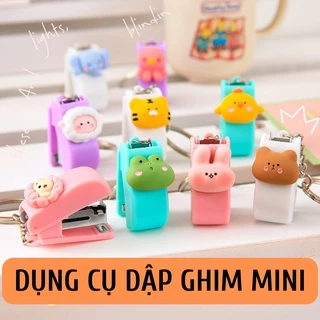 MÓC KHÓA KIÊM DỤNG CỤ KIM BẤM MINI TIỆN LỢI NHIỀU HÌNH THÙ