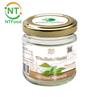 Bột Trà Xanh Matcha sấy lạnh nguyên chất NTPOWDER 60gr hũ thủy tinh - Nhất Tín Food