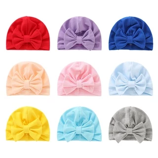 Mũ bonnet cotton dễ thương cho bé sơ sinh 0-6 tháng