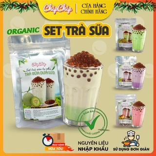 Set trà sữa trân châu vị dưa lưới, nho, đào, kiwi, nguyên liệu trà sữa nhập khẩu cao cấp