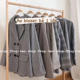 [ CLIP- SẴN] ÁO VEST NƯ - ÁO BLAZER KẺ HÀN QUỐC 5 MÀU