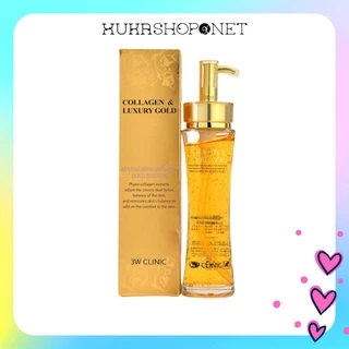 Serum vàng 24k dưỡng trắng da-Tinh chất vàng 24k Collagen & Luxury Gold dưỡng da chống lão hóa 3W Clinic Hàn Quốc(150ml)