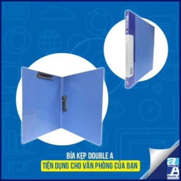 Bìa nhựa 2 kẹp double a