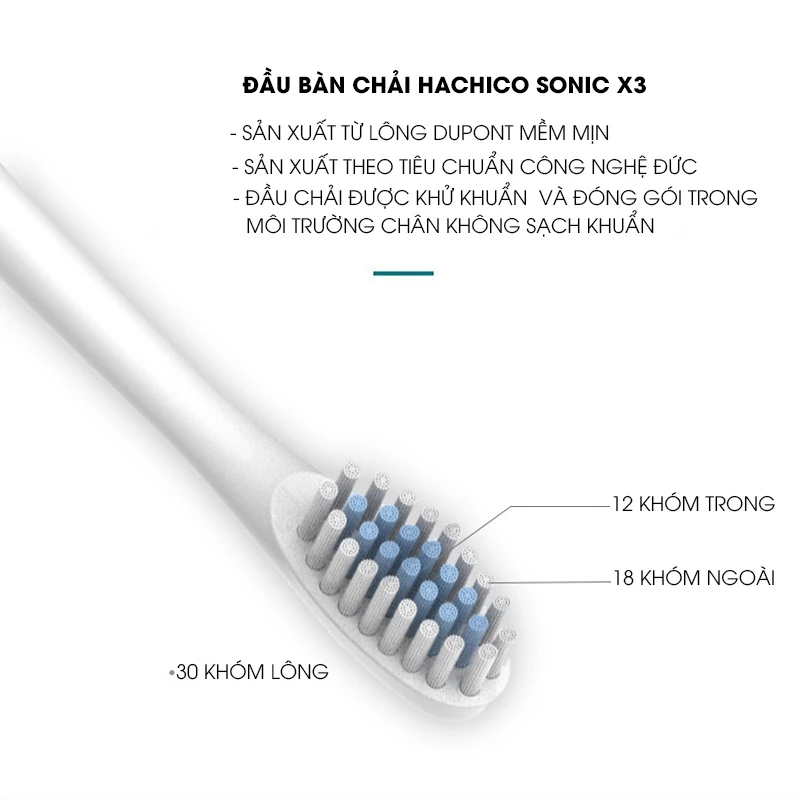 Đầu bàn chải điện Hachico Sonic H9 pro max, X3 pro