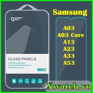 Bộ 2 Kính Cường lực  màn hình Gor Samsung Galaxy A03 A03 Core A23 A13 A33 A53  A50 A50s A02s/A03s A20 A20s trong suốt