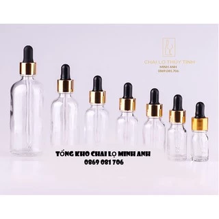 [Giá sỉ chỉ từ 4k] Lọ thủy tinh trằng nắp bóp cao su- [SIÊU BỀN] - [5ml 10ml 15ml 20ml 30ml 50ml 100ml]