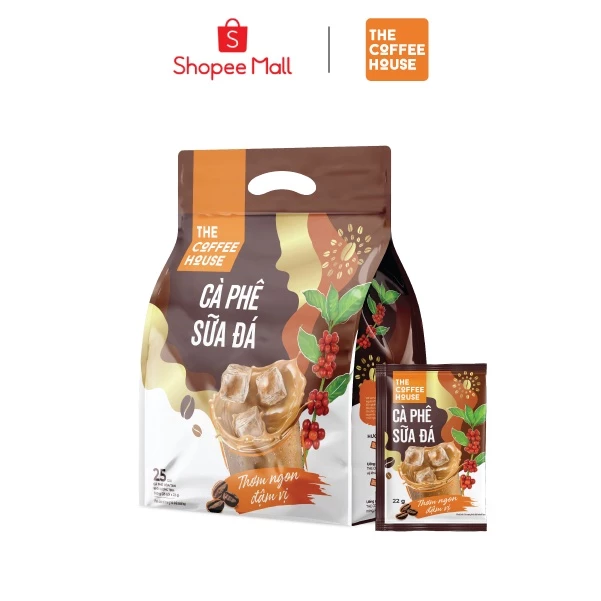 Cà phê sữa đá hòa tan The Coffee House (25 gói x 22g)