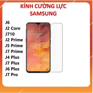 Kính cường lực thường bảo vệ màn hình SAMSUNG nhiều mã (J5/2/7) Prime/J(6/5)/J2 Core/J710/(J4/6/7)Plus/J7 Pro siêu mỏng