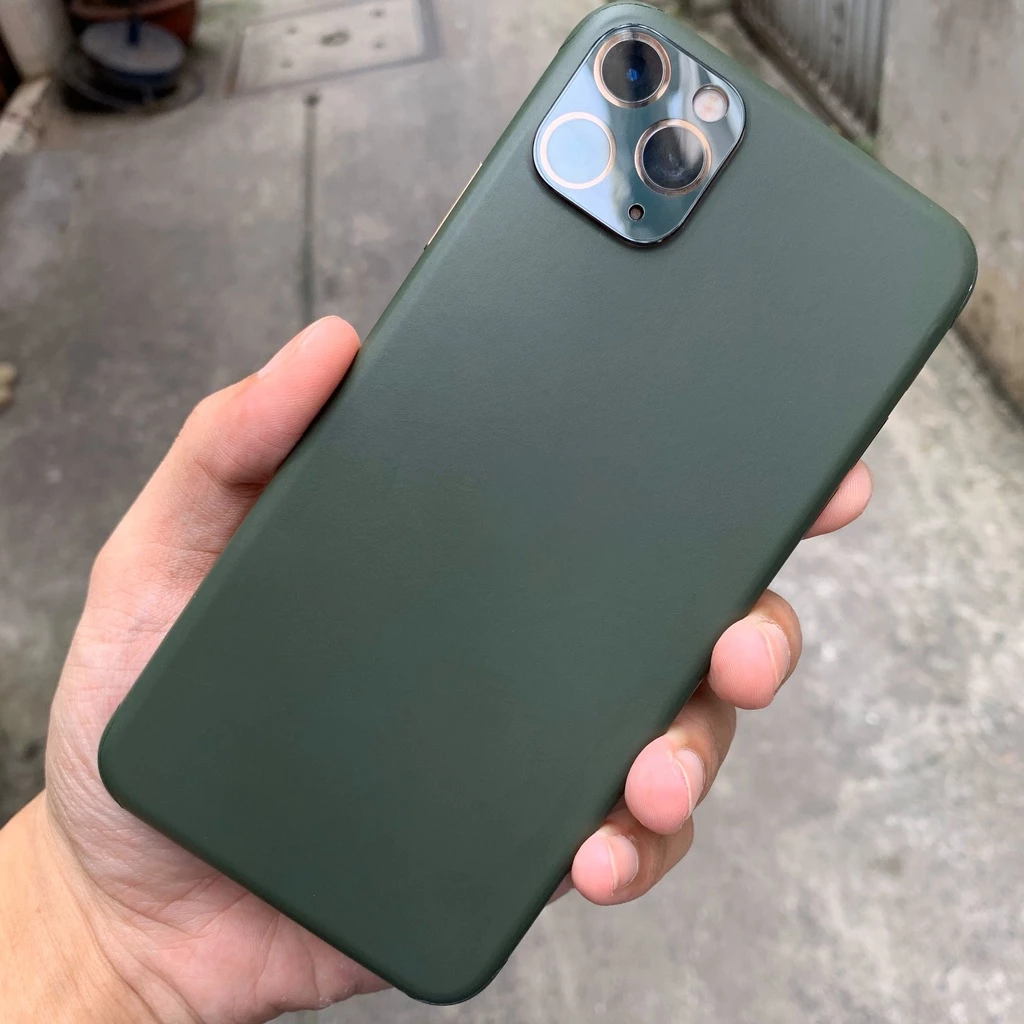 Tấm Dán Skin mặt sau Midnight Green Full Viền Dành IP5 6 7 8 6plus 7plus 8plus X XS XR XSMAX 11 PRO MAX 12 PRO MAX