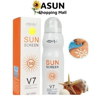 Xịt Chống Nắng V7 Dưỡng Sáng Da, Kháng Nước Sun Screen Spray 200ml