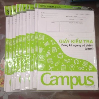 Giấy Kiểm Tra Campus Có Chấm TP-BS70G-25 (Mua 2 tập tặng 1 bút bi)