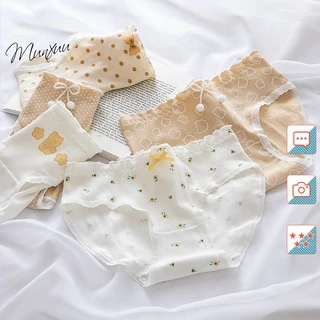 Quần lót nữ Cotton hình dễ thương Munxuu, chất liệu mềm mại co dãn thoáng khí - QC91