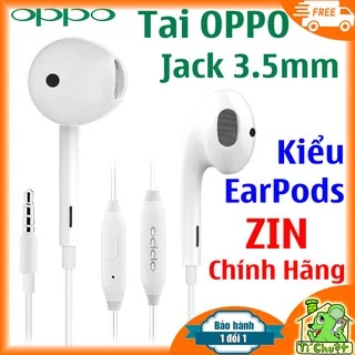 [Chính Hãng] Tai Nghe OPPO Jack 3.5mm Reno F11 A91 A9 2020 ZIN dạng Half-inear