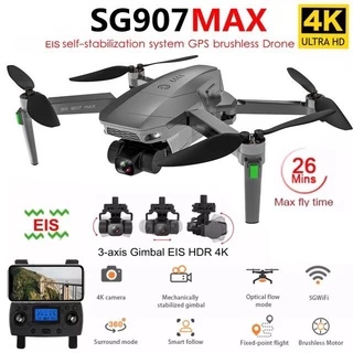 Flycam Sg907 Max cam 4k gimbal 3 trục brushless motor bay 1km có bay về tặng balo