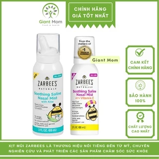 Xịt Mũi Zarbee's Naturals Lô Hội Và Vitamin C  Cho Bé Từ Sơ Sinh 88ml