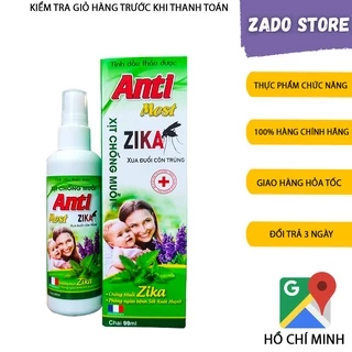 Xịt chống muỗi ANTI MOST ZIKA, xua đuổi côn trùng, tránh muỗi đốt cho bé yêu- chai 99ml [CHÍNH HÃNG] _MINH QUÂN4